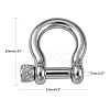304 Stainless Steel D-Ring Anchor Shackle Clasps STAS-M267-01-3