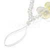 Heart Acrylic & Rondelle Glass Beaded Mobile Straps HJEW-TA00042-3