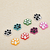 CHGCRAFT 9Pcs 9 Style Dog Paw Print Food Grade Eco-Friendly Silicone Beads SIL-CA0002-80-3