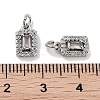 Brass Micro Pave Cubic Zirconia Charms KK-C051-11P-03-3