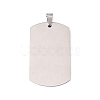 201 Stainless Steel Rectangle Stamping Blank Tag Pendants STAS-L122-15P-3