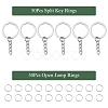 50Pcs Iron Split Key Rings IFIN-YW0003-42-2