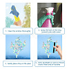 16 Sheets 4 Styles Waterproof PVC Colored Laser Stained Window Film Static Stickers DIY-WH0314-078-3