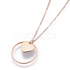 304 Stainless Steel Pendants Necklaces NJEW-E135-02RG-3