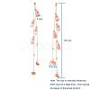 Natural Gemstone Dangle Stud Earrings EJEW-JE04022-02-4
