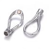 304 Stainless Steel Magnetic Clasps with Glue-in Ends STAS-E440-23B-P-2