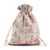 Christmas Theme Cotton Fabric Cloth Bag ABAG-H104-B02-4
