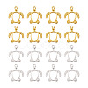 Craftdady 40Pcs 2 Colors Alloy Open Back Bezel Pendants FIND-CD0001-05-10