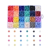 24 Colors Handmade Polymer Clay Beads CLAY-X0011-01-1