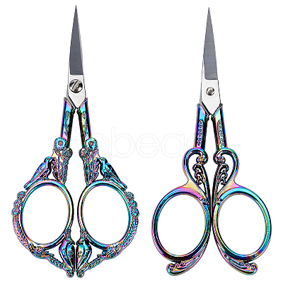 Wholesale SUNNYCLUE 2Pcs 2 Colors Embroidery Sewing Scissors Detail Shears  Vintage Sharp Tip Scissor Stainless Steel Scissors for Cutting Fabric  Knitting Threading Needlework Artwork Craft DIY Tool Kit Supply 