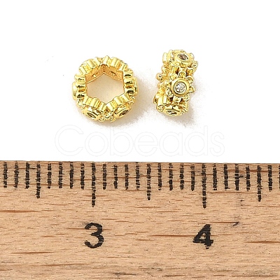 Rack Plating Brass Beads KK-B088-01A-03G-1