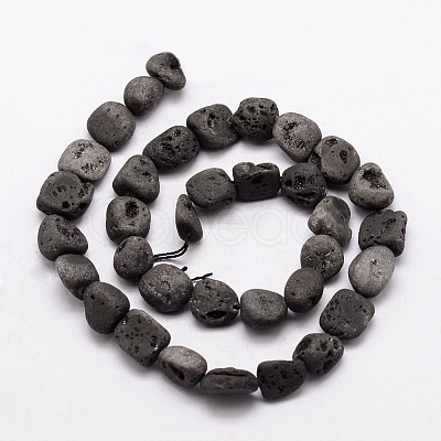 Electroplated Natural Quartz Beads Strands G-K109-03M-1