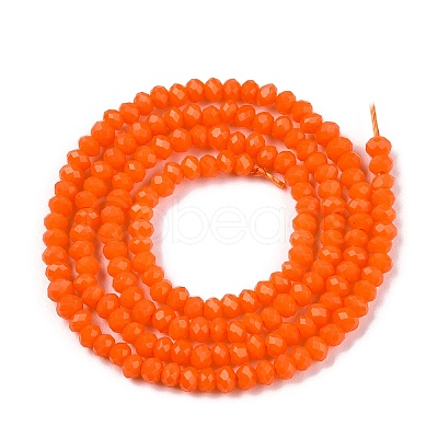 Opaque Solid Color Glass Beads Strands EGLA-T021-02I-1