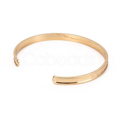 Long-Lasting Plated Brass Cuff Bangles X-BJEW-E370-04G-1