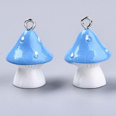 Opaque Resin Pendants X-RESI-T028-69A-1