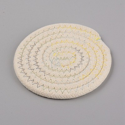 Cotton Thread Weave Hot Pot Holders DIY-SZC0005-01B-1