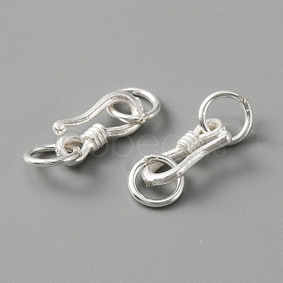 925 Sterling Silver S-Hook Clasps FIND-WH0114-71A-1