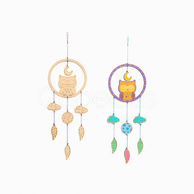 DIY Owl Wind Chime Making Kits DIY-A029-07-1