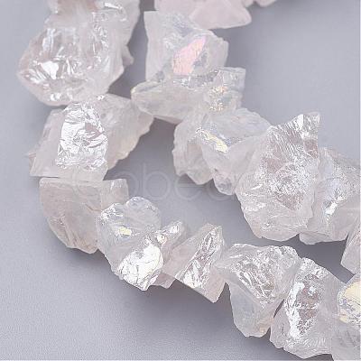 Electroplated Natural Quartz Crystal Bead Strands G-F336-06A-1