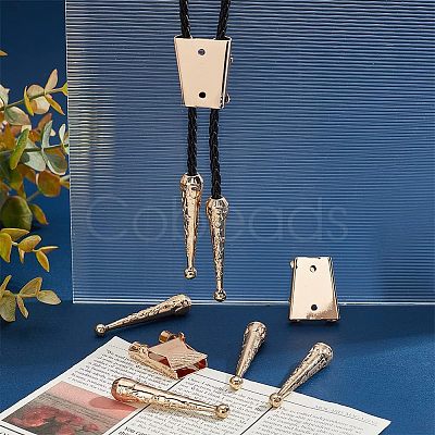 Nbeads 3Pcs Iron Bolo Tie Slide Clasps FIND-ANB0003-18LG-1