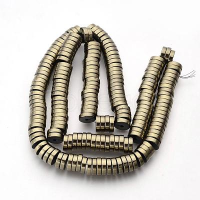 Electroplate Non-magnetic Synthetic Hematite Beads G-Q486-75H-1