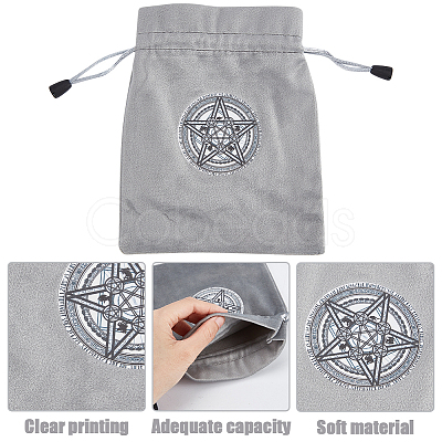 CREATCABIN 2Pcs Star Pattern Tarot Card Storage Bag TP-CN0001-08A-1