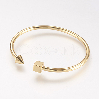 Brass Cuff Bangle X-BJEW-P168-B30-1