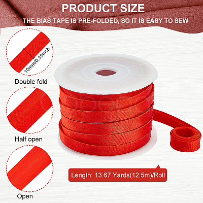 BENECREAT 12.5M Flat Satin Piping Ribbon OCOR-BC0006-22C-1