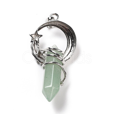 Natural Green Aventurine Pointed Pendants G-I0322-03P-07-1