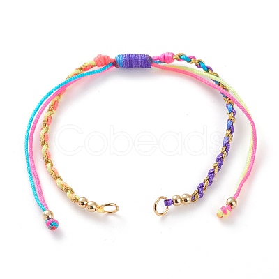 Adjustable Nylon Braided Cord Bracelet Making AJEW-JB00891-03-1