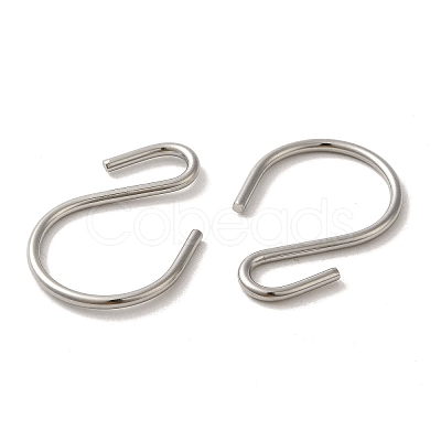 Non-Tarnish 304 Stainless Steel S-Hook Clasp STAS-C085-03H-P-1