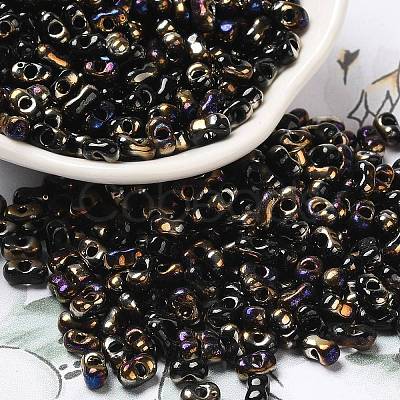 Electroplate Two Tone Glass Seed Beads SEED-F005-09A-03-1