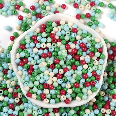 Opaque Acrylic Beads OACR-H118-07B-08-1