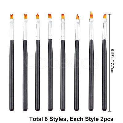 Nylon Nail Art Brushes MRMJ-WH0065-47-1