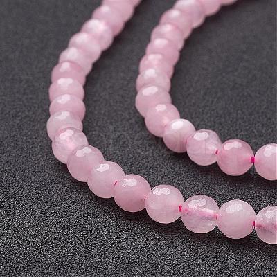 Natural Rose Quartz Beads Strands G-G099-F6mm-15-1