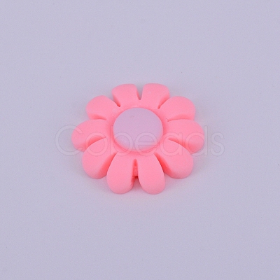 Opaque Frosted Resin Cabochon RESI-WH0009-03-1