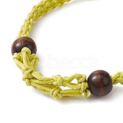 Adjustable Braided Waxed Cotton Macrame Pouch Bracelet Making BJEW-JB09698-1