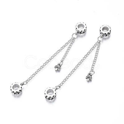 Rack Plating Alloy European Dangle Charms MPDL-N039-227-1