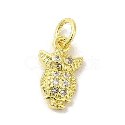 Brass Micro Pave Cubic Zirconia Charms KK-M283-24B-01-1