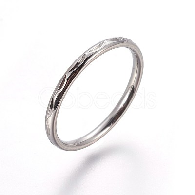 Tarnish Resistant 304 Stainless Steel Finger Rings RJEW-O032-01P-1