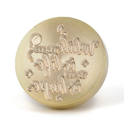 Brass Retro Wax Sealing Stamp AJEW-F045-C11-1