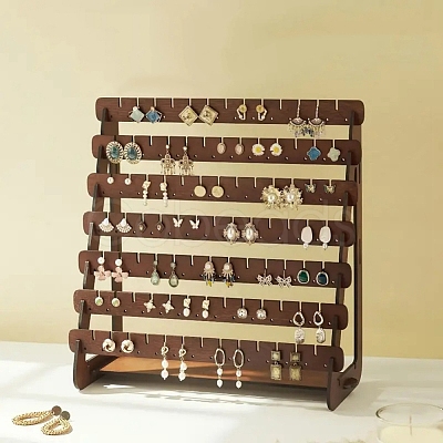 8-slat Wood Earring Displays PW-WG0A523-01-1