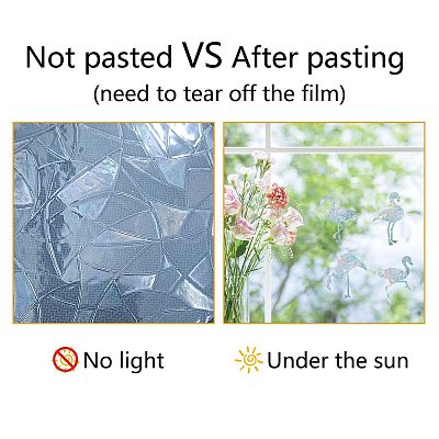 Gorgecraft Waterproof PVC Colored Laser Stained Window Film Adhesive Stickers DIY-WH0256-050-1