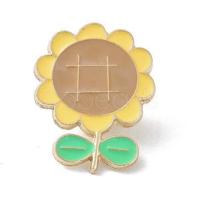 Sunflower Enamel Pin JEWB-P008-G01-1