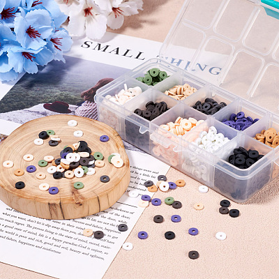 Pandahall 2200~2400Pcs 10 Colors Handmade Polymer Clay Beads CLAY-TA0001-16-1