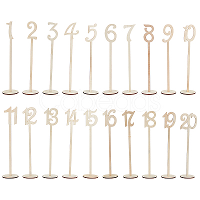 BoxWood Table Numbers Cards AJEW-WH0168-36-1