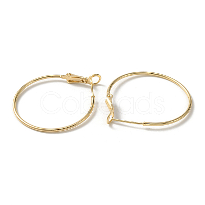 Brass Hoop Earrings KK-WH0054-35A-1