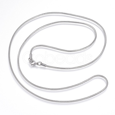 Non-Tarnish 304 Stainless Steel Snake Chain Necklaces X-NJEW-D285-03P-1