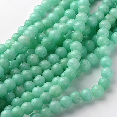 Natural & Dyed White Jade Beads Strands X-GSR055-1