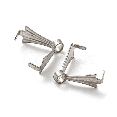 Non-Tarnish 316 Surgical Stainless Steel Pendant Pinch Bails STAS-Q310-03P-1